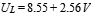 U_L=8.55+2.56*V