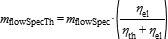 m_flowSpecTh = m_flowSpec * (eta_el / (eta_th + eta_el))