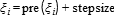 xi_i=pre(xi_i)+stepsize